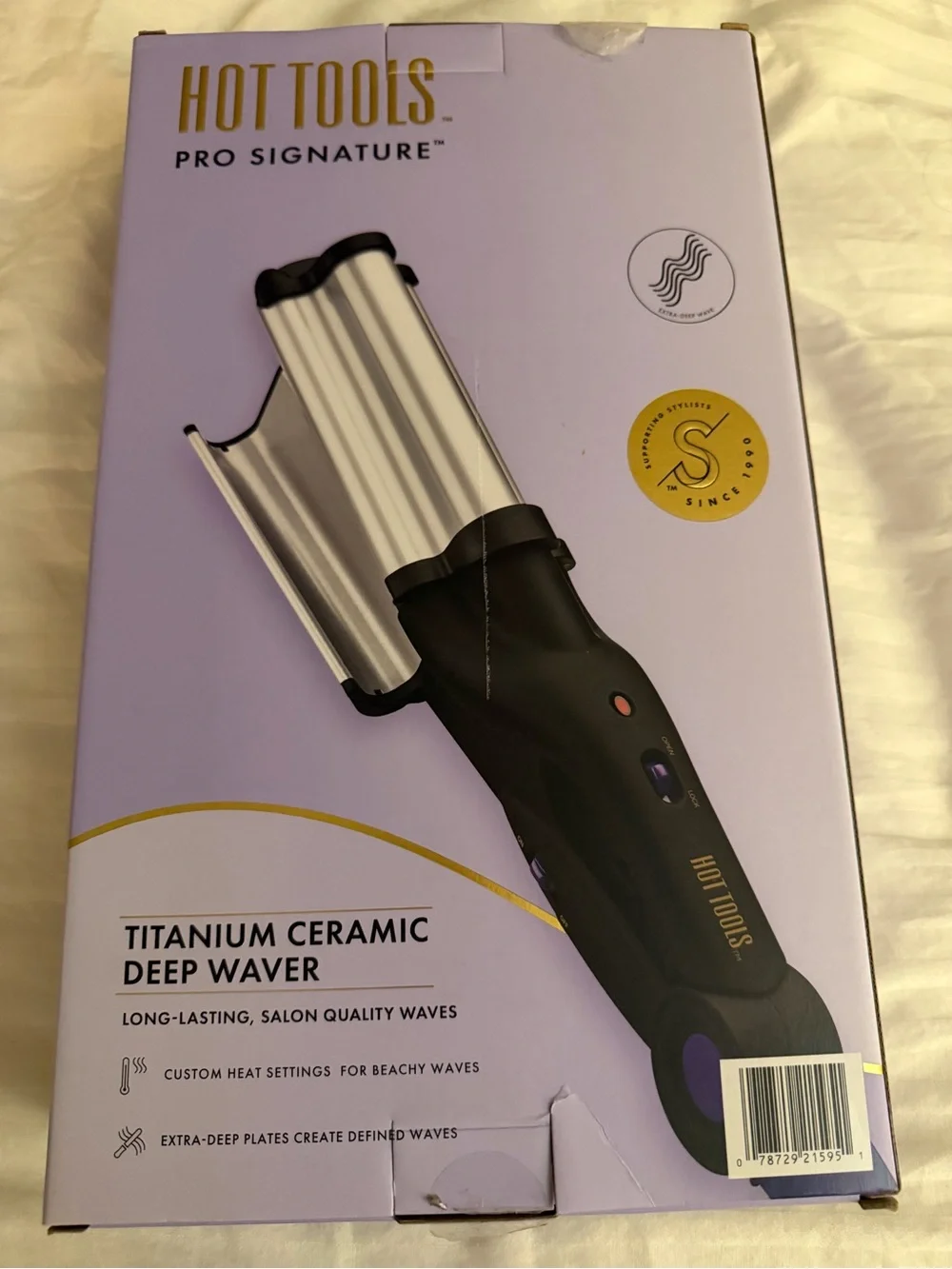 Hot Tools Pro Signature Titanium Ceramic Deep Waver - Black and Silver